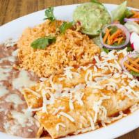 Enchiladas (2) · Choice of meat or cheese.
