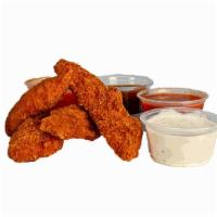 3 Tenders + Side + Drink · Best Tenders in the world start with All Natural, Free Range chickens that are Free of anima...