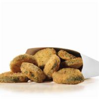 Fried Zucchini · Crispy bites of breaded zucchini. Served with House dressing.