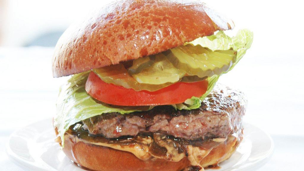 The Beyond Burger (Plant Based) · Yes indeed. Now you can enjoy a delicious and hefty burger all plant based on a brioche bun with chipotle remoulade, grilled red onions, tomatoes, romaine lettuce, pickles. It truly is salvation for vegetarians who crave a solid burger. Add small fries with curry ketchup for an extra charge.
