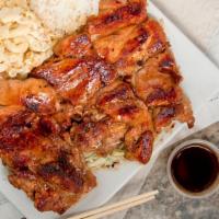 BBQ Chicken · Regular includes 3 pieces of BBQ chicken, 2 scoops of rice, and 1 scoop of mac salad. 

Mini...