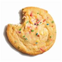 Confetti Deluxe · A tricked-out sugar cookie filled with rainbow sprinkles and creamy white chocolate chips.