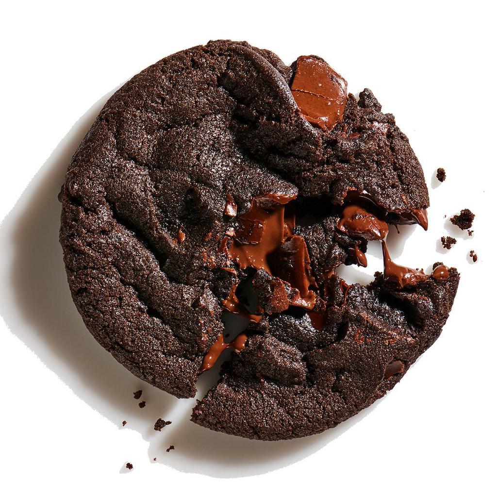 Double Chocolate Chunk · Our dark chocolate cookie is taken to its drool-worthy peak with chunks of smooth, melty milk chocolate.