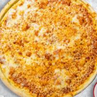 Viva La Vegan Cheese Pizza · Fresh tomato sauce, shredded vegan cheese baked on a hand-tossed dough