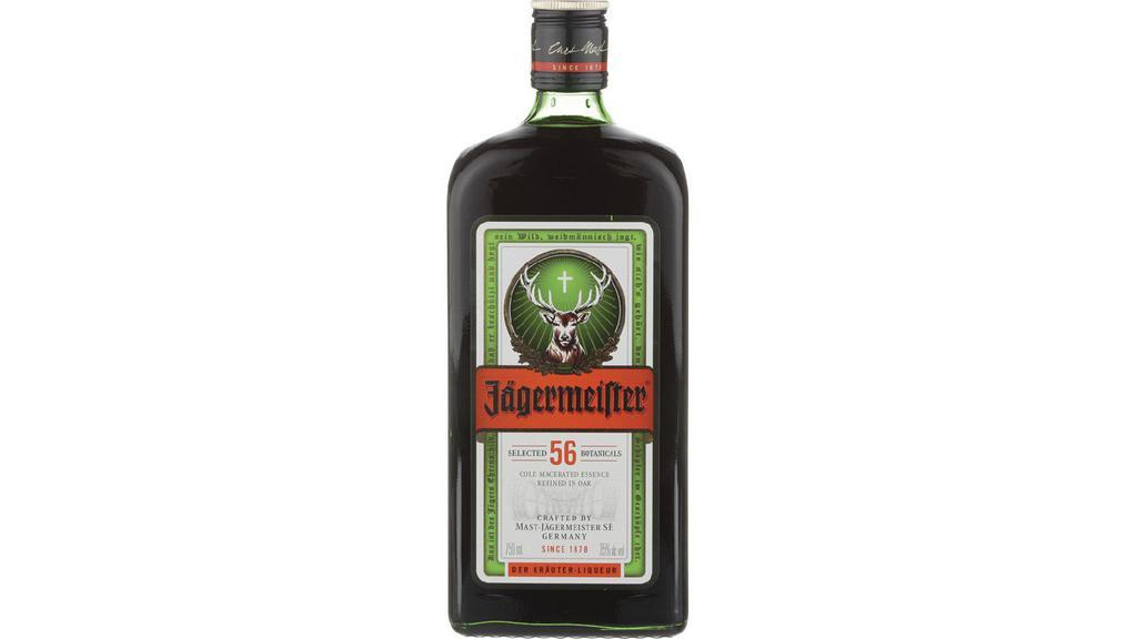 Jagermeister (750 ml) · Every German masterpiece contains equal parts precision and inspiration. Bold, yet balanced, our herbal liqueur is no different. Blending 56 botanicals, our ice-cold shot has always been embraced by those who take originality to the next level.