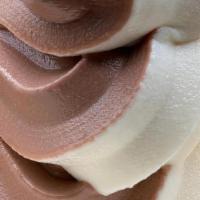 Straus Swirl Soft Serve · Straus Organic Vanilla & Chocolate Swirled into One Flavor