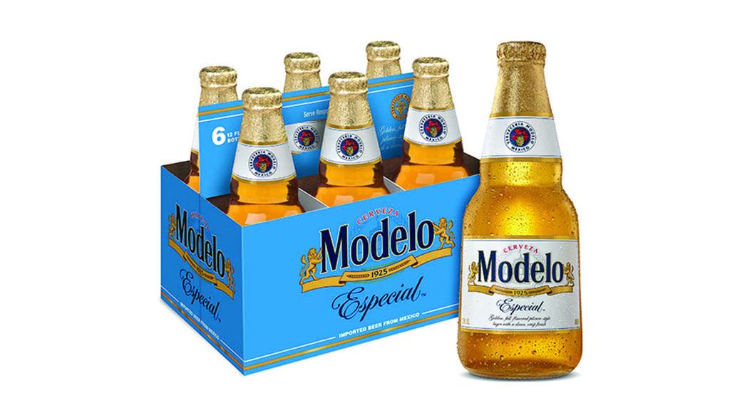 Modelo Especial, 6 Pack, 12oz Bottles (4.5% ABV) · 