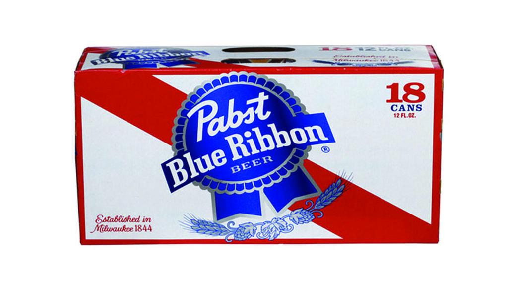 Pabst Blue Ribbon, 18 Pack, 12oz Cans (4.8% ABV) · 