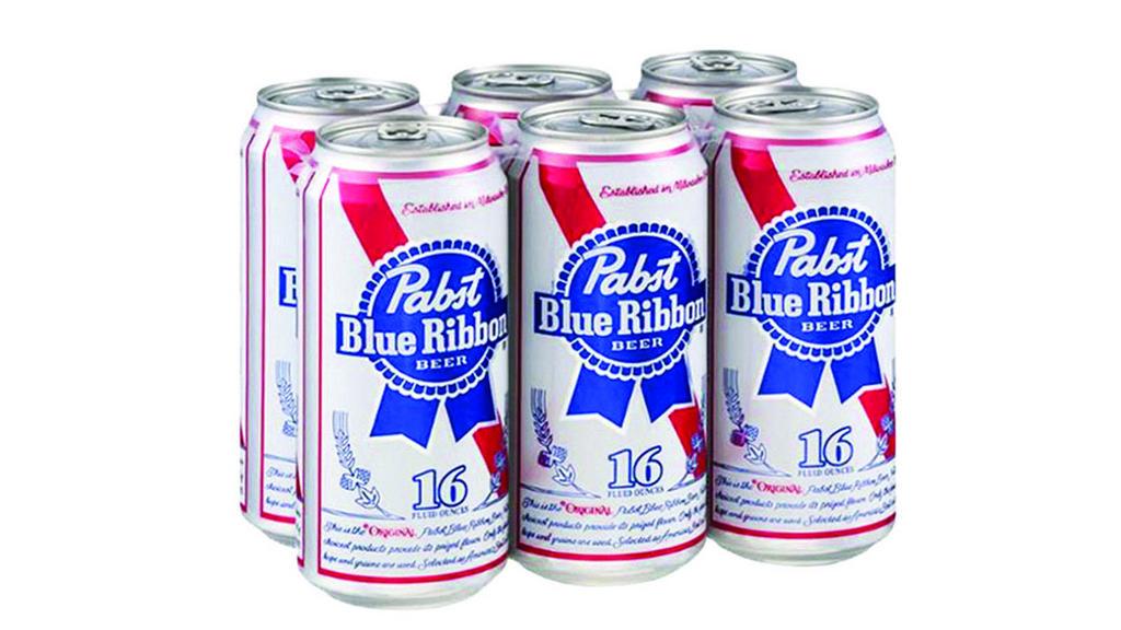 Pabst Blue Ribbon, 6 Pack, 16Oz Cans (4.8% Abv) · 