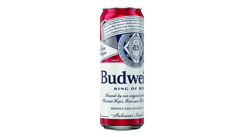 Budweiser, 25oz Can (5% ABV) · 