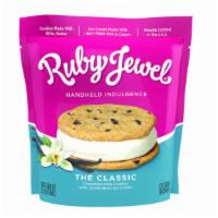 Ruby Jewel Classic Sandwich - Chocolate Chip Cookies With Vanilla Bean Ice Cream · 