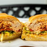 THE SAUSALITO · sausalito turkey, bacon & pepper jack with lettuce, tomato, chipotle sauce & ranch sauce on ...