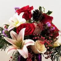 Sharon Vase 017 · The photo is deluxe size. Standard size will be smaller/less flowers and premium size will b...