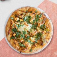 Chicken Tikka Masala Specialty Pizza · Tandoori chicken, creamy tikka masala sauce, onions, bell peppers, mushrooms baked on a hand...