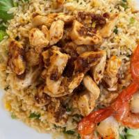 33. Combination Fried Rice · Prawns, chicken, egg over fried rice