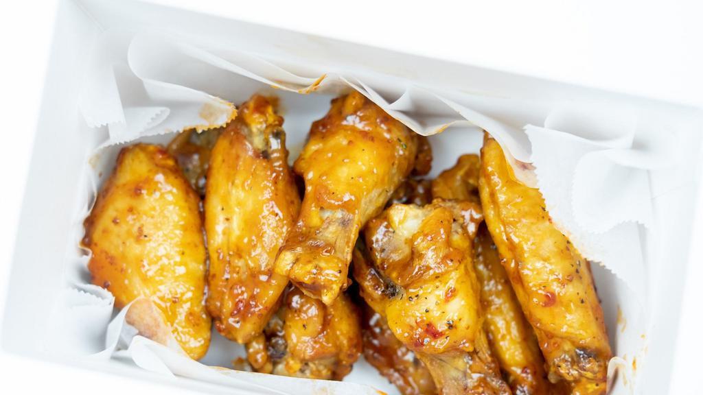 Apricot Chipotle Wings · It's smoky, sweetie. A blend of sweet apricot preserves and a sweet, smoky kick from chipotle peppers.