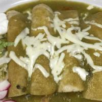 Enchiladas (4) · Four enchiladas with no rice or beans and your choice of filling!