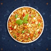 Thai Fried Rice · Fried rice with egg, carrot, onion and pea.