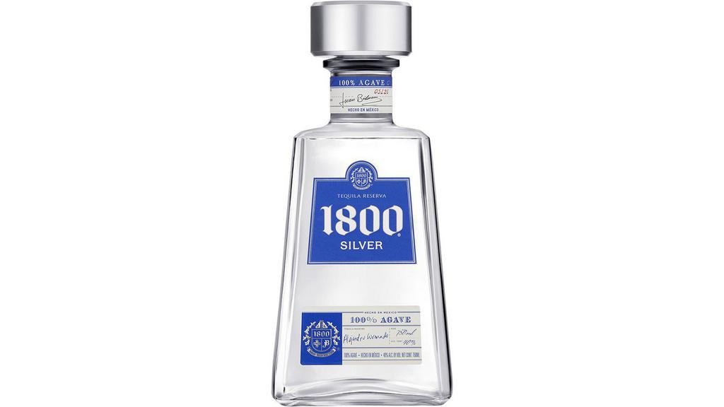 1800 Silver Tequila (750 Ml) · Made from 100% Weber blue agave — aged for 8-12 years and harvested at their peak. The liquid is double distilled, and a special selection of white tequilas is blended together for added complexity and character. The result is a premium tequila with a smoother, more interesting flavor than most on the market. The clean, balanced taste with hints of sweet fruit and pepper is perfect sipped neat, on the rocks, as a shot or in a cocktail.