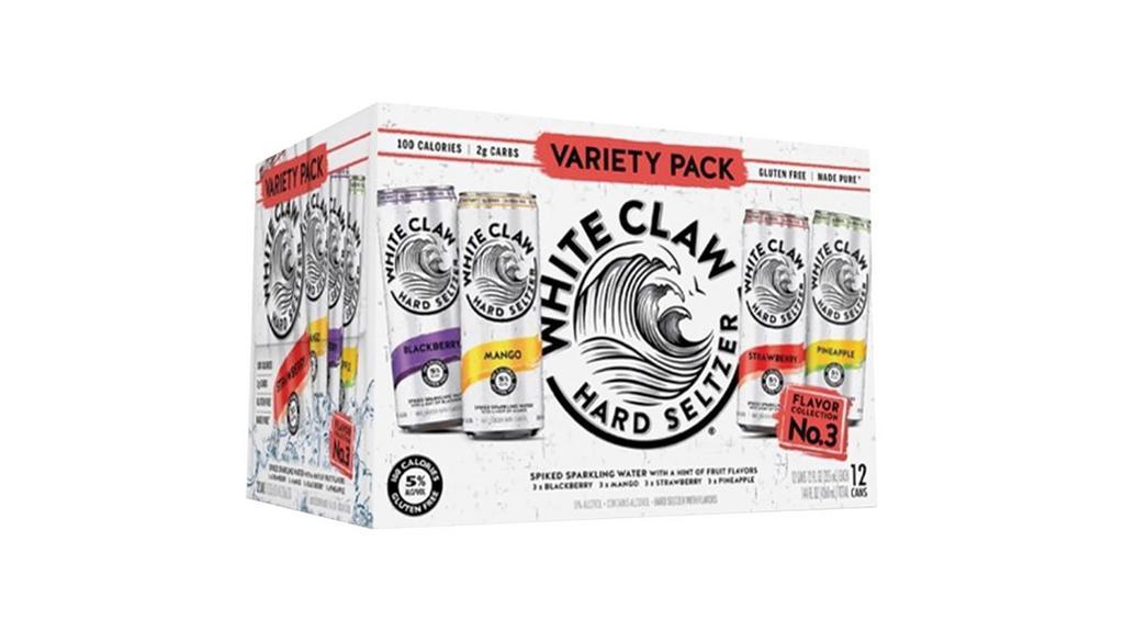 White Claw Hard Seltzer No.3 Variety, 12Pk/12Oz Can · With three new flavors to choose from, White Claw® Variety Pack Flavor Collection No. 3 is bursting with crisp refreshment. Whether you pick classic Mango, ripe Strawberry, tart Blackberry, or tropical Pineapple, this variety pack is the refreshing experience you and your friends are looking for.