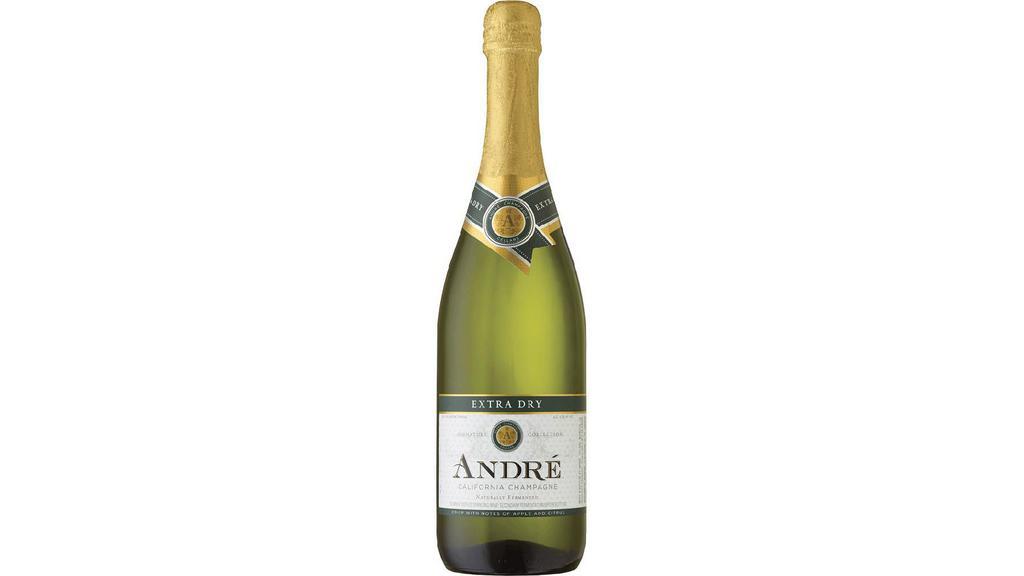 Andre Extra Dry (750 ml) · Don’t let the name fool you. André Champagne® Extra Dry is a semi-dry California champagne. This dry sparkling wine is rich with pear and apple aromas and just enough sugar to make it an excellent mixer. This Extra Dry is perfect for any party...but we mean brunch, duh.