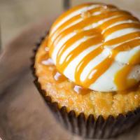 Salted Caramel · Vanilla cake with caramel buttercream and a salted caramel drizzle.