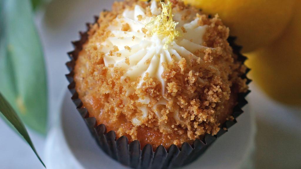 Lemon Cream Pie · The lemon version of our popular key lime pie cupcake.