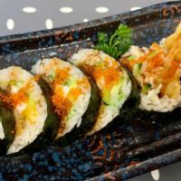 Shrimp Tempura Roll · Deep fried shrimp, crab, avocado, cucumber, tobiko and unagi sauce