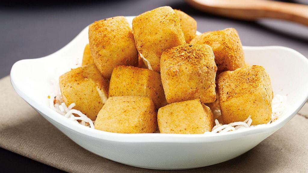 Agedashi Tofu · Cubed tofu dusted with garlic/potato starch gently fried and served with a dipping sauce