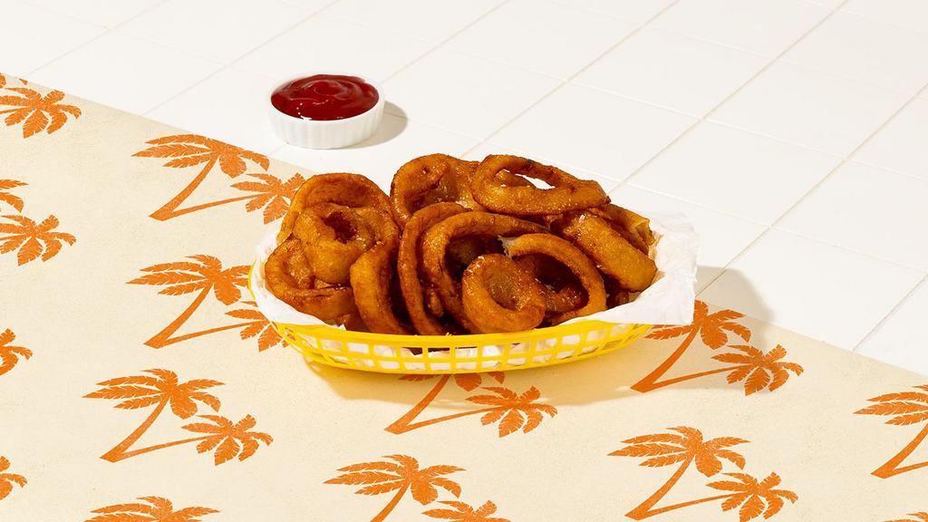 Onion Rings · Classic crispy onion rings with ketchup.
