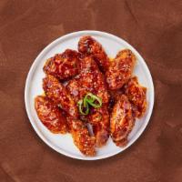 Korean Kraze Wings · Fresh chicken wings breaded, fried until golden brown, and tossed in soy sauce, brown sugar,...