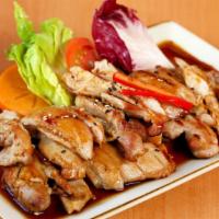 Chicken Teriyaki · Broiled boneless chicken with teriyaki sauce.