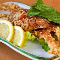 Soft Shell Crab · Deep-fried crab served with house sauce.