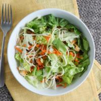 Green Salads · Mixed lettuce, tomato wedges, mushrooms, carrots, black olives, mozzarella & homemade crouto...