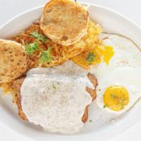1. Special Chicken Fried Steak · With two eggs, gravy, potatoes, buttered toast, and jelly.