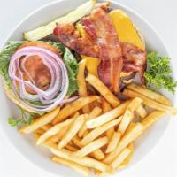 Bacon Burger tray - Medium · Doug's burger with bacon - serves up to 12 people