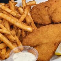 Fish and Chips  · Deep Fried Fish with Cajun Fries and Tartar sauce on the side