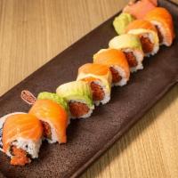 1288  49ers Roll · Spicy tuna & cucumber with salmon & avocado.