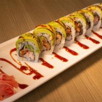 1287 Caterpillar Roll · BBQ eel, crab meat & cucumber topped with avocado.