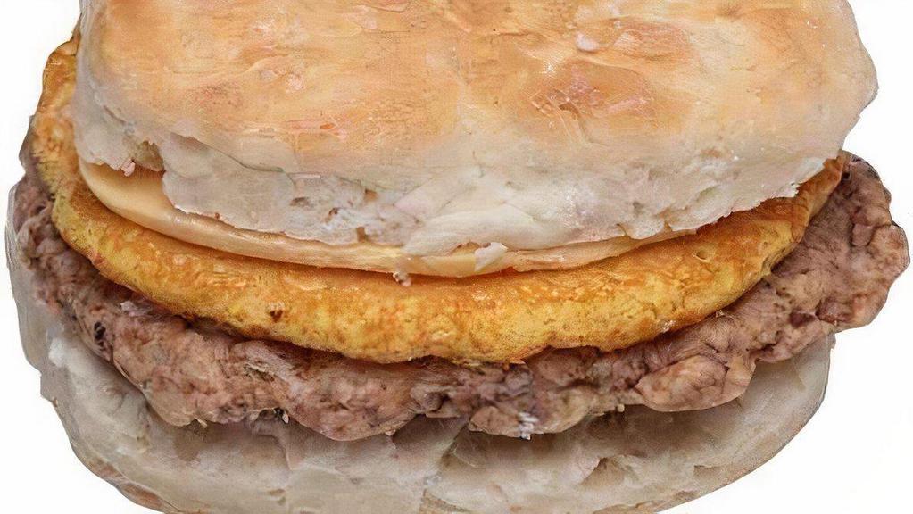 Egg, Sausage & Cheese Biscuit Sandwich · Mouth Watering Sausage Biscuit Breakfast Sandwich