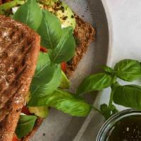 Vegan avocado sandwich · Joe's Classic Bread, Spinach, Avocado, Tomato