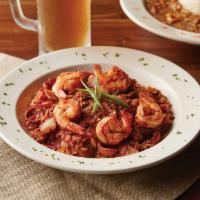 JAMBALAYA “ME-OH-MY-A” · Smoked chicken, spicy hot link, tasso ham and shrimp sautéed in a piquante tomato sauce and ...
