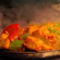 PANEER SIZZLER 	🌶 · Nepali Style Sizzling Cottage Cheese, Bell Peppers, and Onions