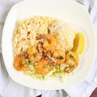 Garlic Shrimp · Prawns sautéed with rice garlic and butter with pepper.