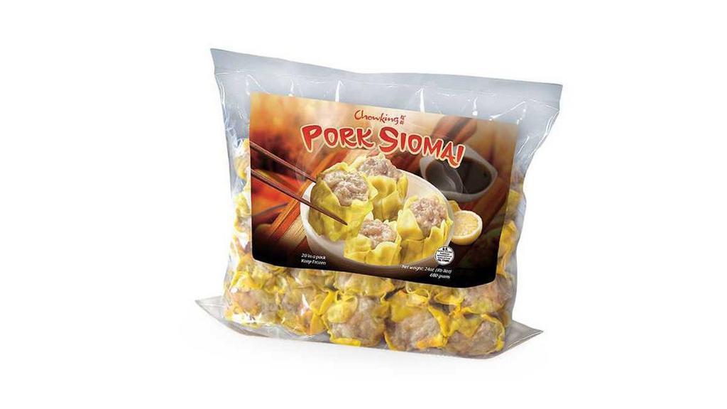 Frozen Siomai (20pcs) · Frozen pack, 20pcs open-faced dimsum made of savory pork filling in a special flour-based yellow wrapper.