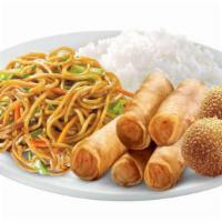5Pc Lumpiang Shanghai Lauriat · Favorite rice meal entrées, served with steamed rice, half-serving of pancit canton, 1pc buc...