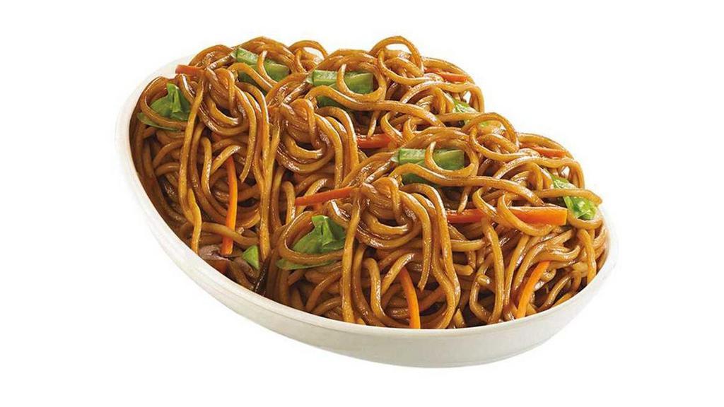 Pancit Canton Small Platter (serves 3-4) · Small platter of stir fried noodles with a sweet-salty soy-based sauce.