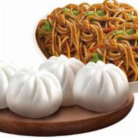Bundle Feast 2 with Meaty Asado Siopao · Combination of Pancit Canton Small Platter and 4pcs Meaty Asado Siopao
