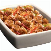 Sweet and Sour Chicken Large Platter (serves 6-8) · Large platter of crunchy chicken chunks with perfectly blended sweet and sour sauce.