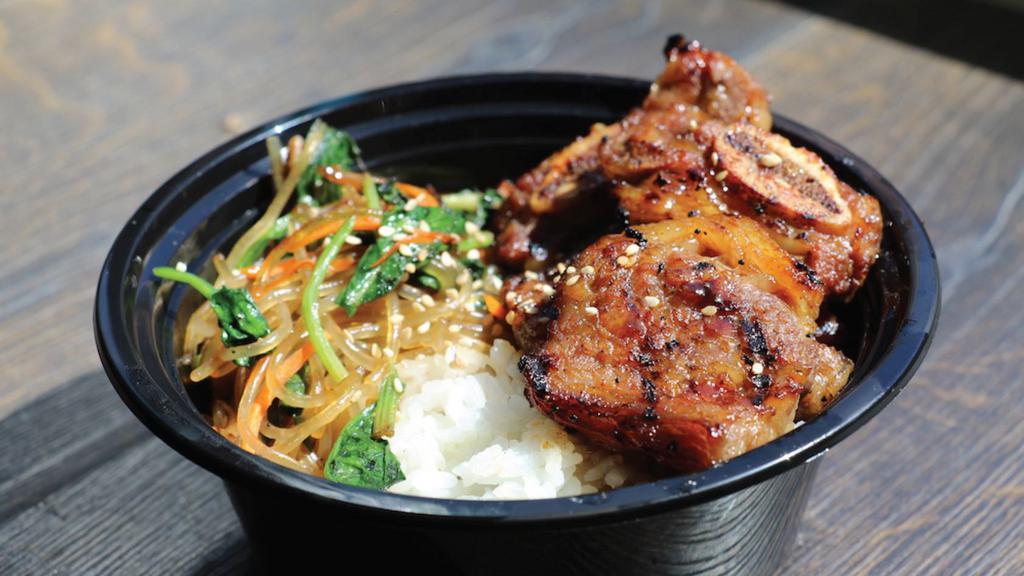 Short Rib Cup
 · Marinated BBQ short ribs (galbi) with a side of white rice and glass noodles.